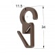 CURTAIN RAIL RING CLIP D.35 D.28 D.23 / WALNUT
